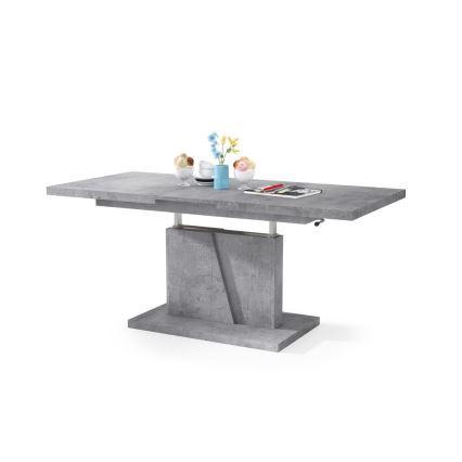 Table basse pliable avec couvercle relevable NINO gris
