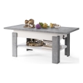 Table basse pliable avec couvercle relevable ROY gris/blanc