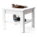 Table basse pliable avec étagère LIA blanc