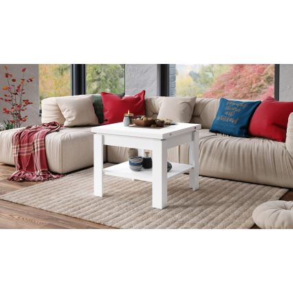 Table basse pliable avec étagère LIA blanc