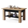 Table basse pliable avec une étagère ADONIS chêne/noir