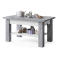 Table basse pliable avec une étagère ADONIS gris/blanc