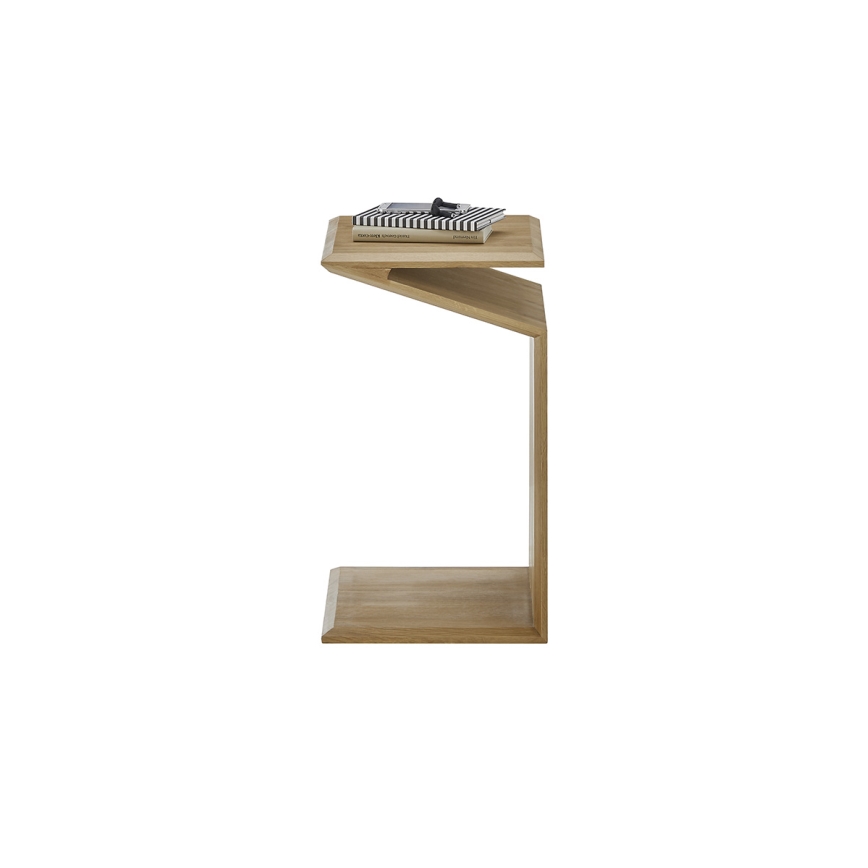 Table basse PRISM 60 × 40 cm — réglable verticalement et horizontalement, chêne