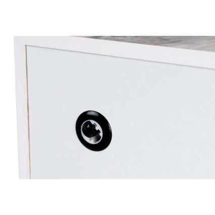 Table basse PRIZMA 35 x 90 cm, décor marbre