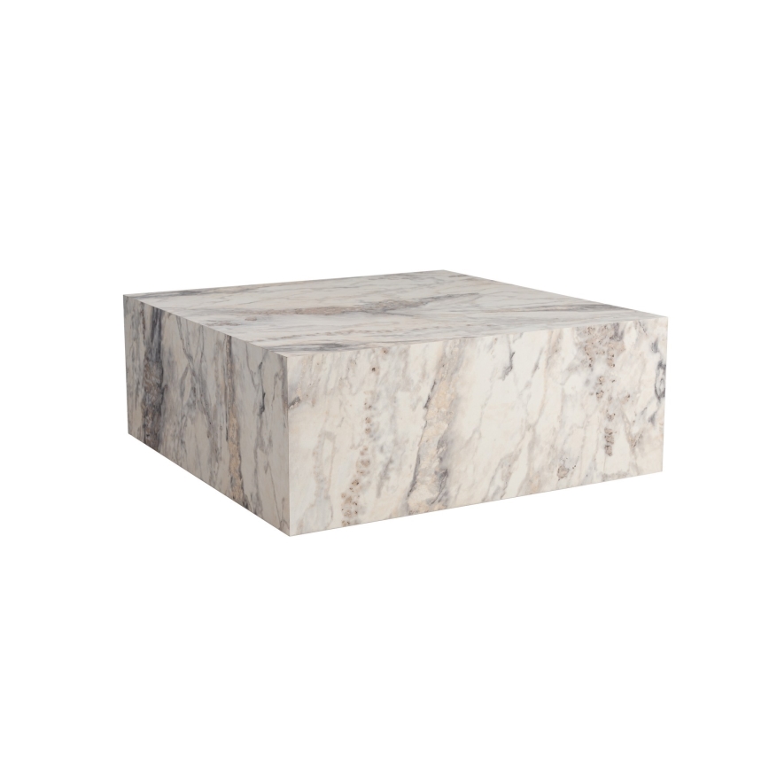 Table basse PRIZMA 35x90 cm décor en marbre