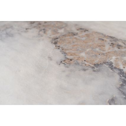 Table basse PRIZMA 35x90 cm décor en marbre