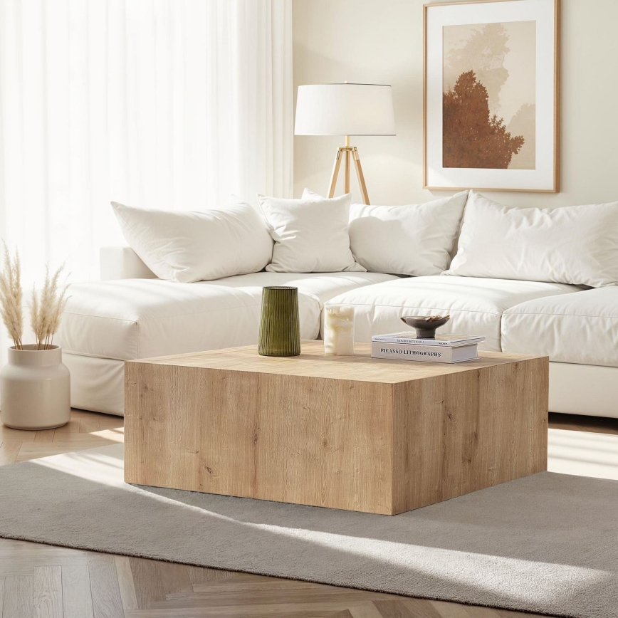 Table basse PRIZMA 90 x 90 cm chêne