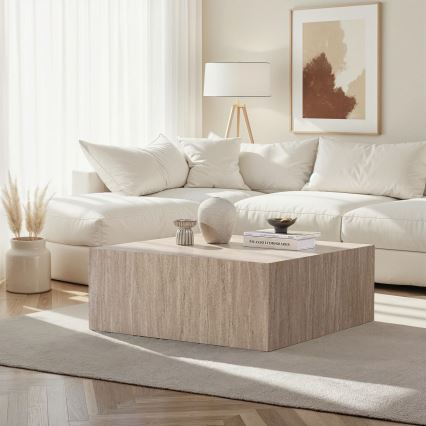 Table basse PRIZMA 90x90 cm beige