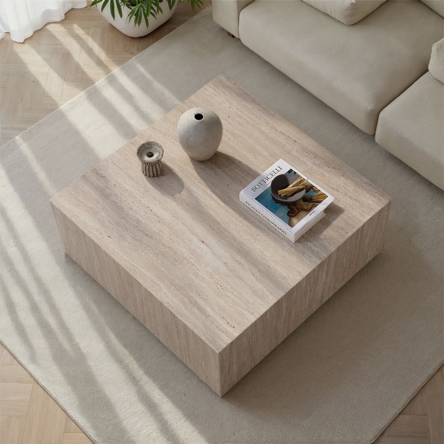 Table basse PRIZMA 90x90 cm beige