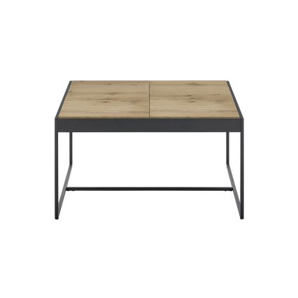 Table basse PULSE 83x83 cm chêne/noir