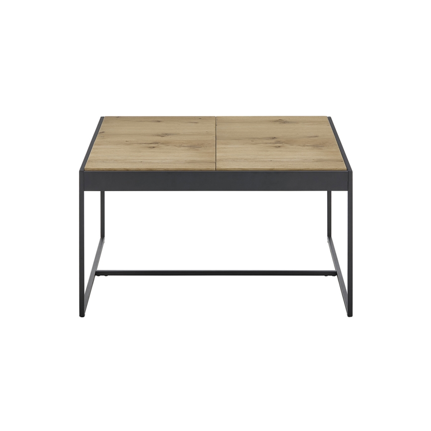 Table basse PULSE 83x83 cm chêne/noir