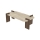 Table basse PURO 120 x 60 cm noyer/beige