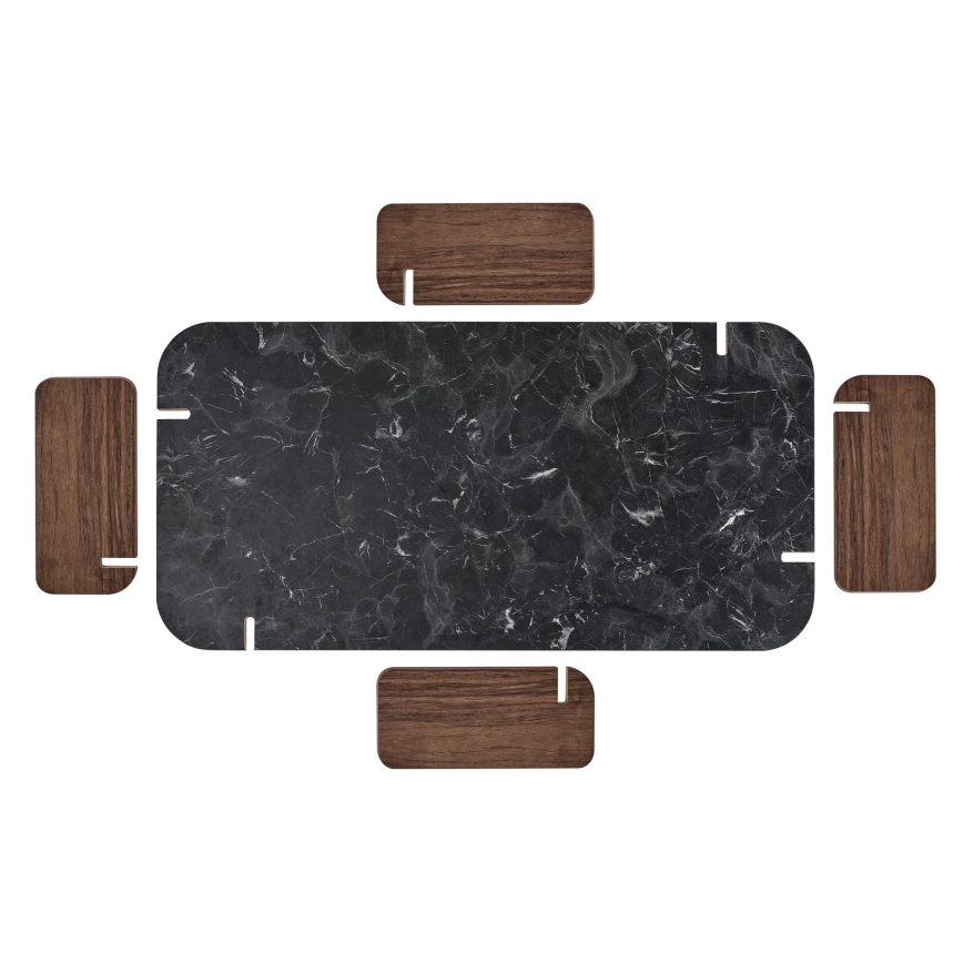 Table basse PURO 120x60 cm noyer/noir