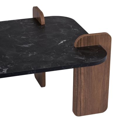 Table basse PURO 120x60 cm noyer/noir