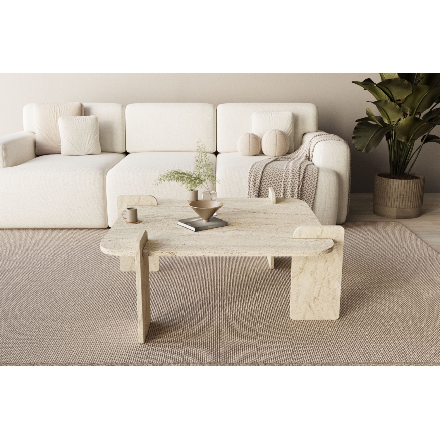 Table basse PURO 90x90 cm beige