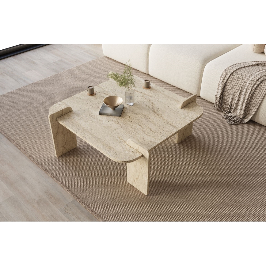 Table basse PURO 90x90 cm beige