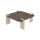 Table basse PURO 90x90 cm noyer/beige