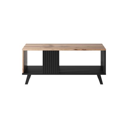 Table basse RANDOM 40x92 cm noir/chêne wotan