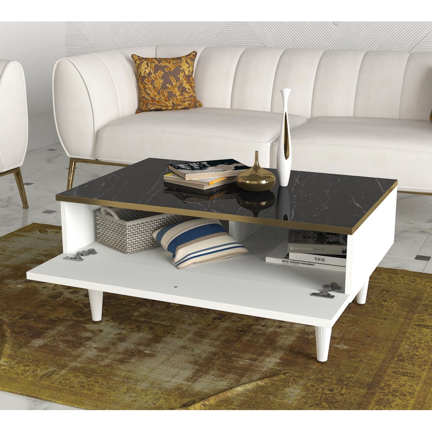 Table basse RAVENNA 60x90 cm blanc