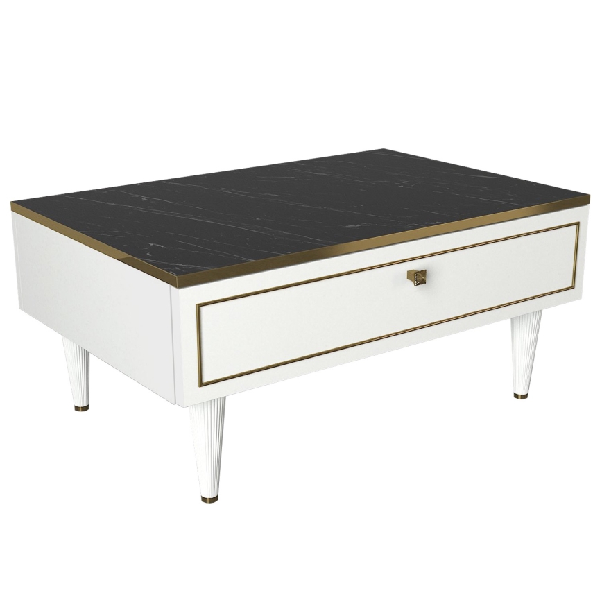 Table basse RAVENNA 60x90 cm blanc