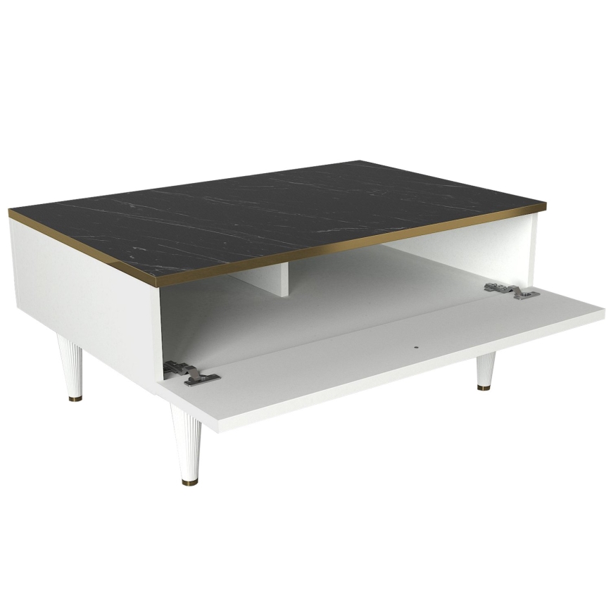 Table basse RAVENNA 60x90 cm blanc