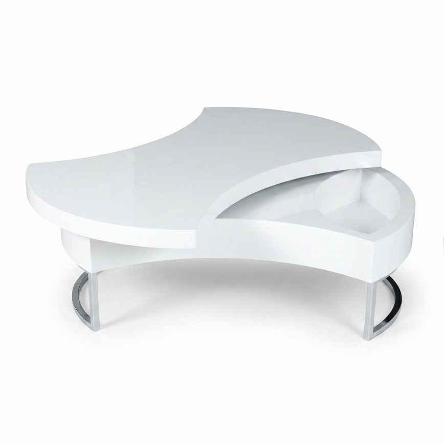 Table basse REPOS 115 x 80 cm blanche
