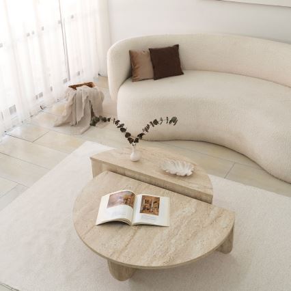 Table basse REST décor marbre beige