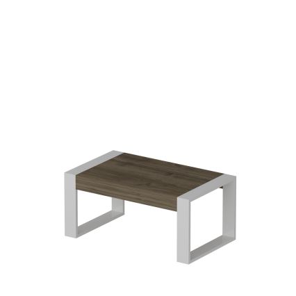 Table basse RETRO 40x90 cm blanc/marron