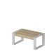 Table basse RETRO 40x90 cm blanche/beige