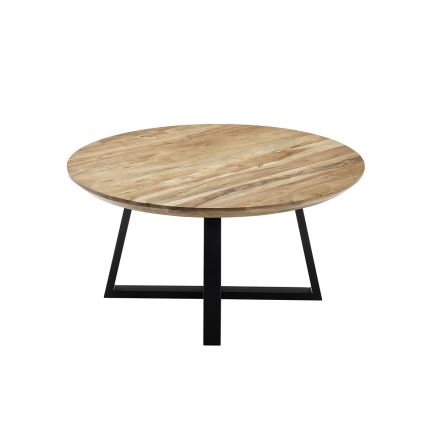 Table basse RIVA Ø 90 cm acacia/noir