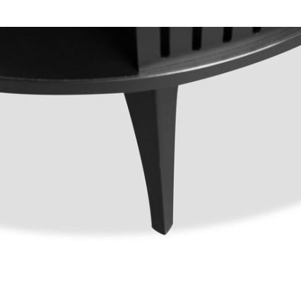 Table basse ROENNI 44x75 cm noir/doré chêne