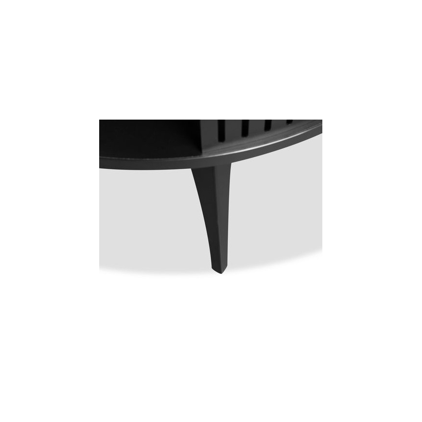Table basse ROENNI 44x75 cm noir/doré chêne