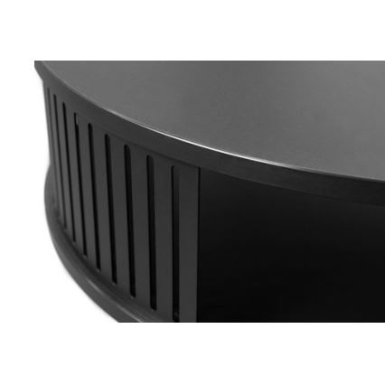 Table basse ROENNI 44x75 cm noir/doré chêne