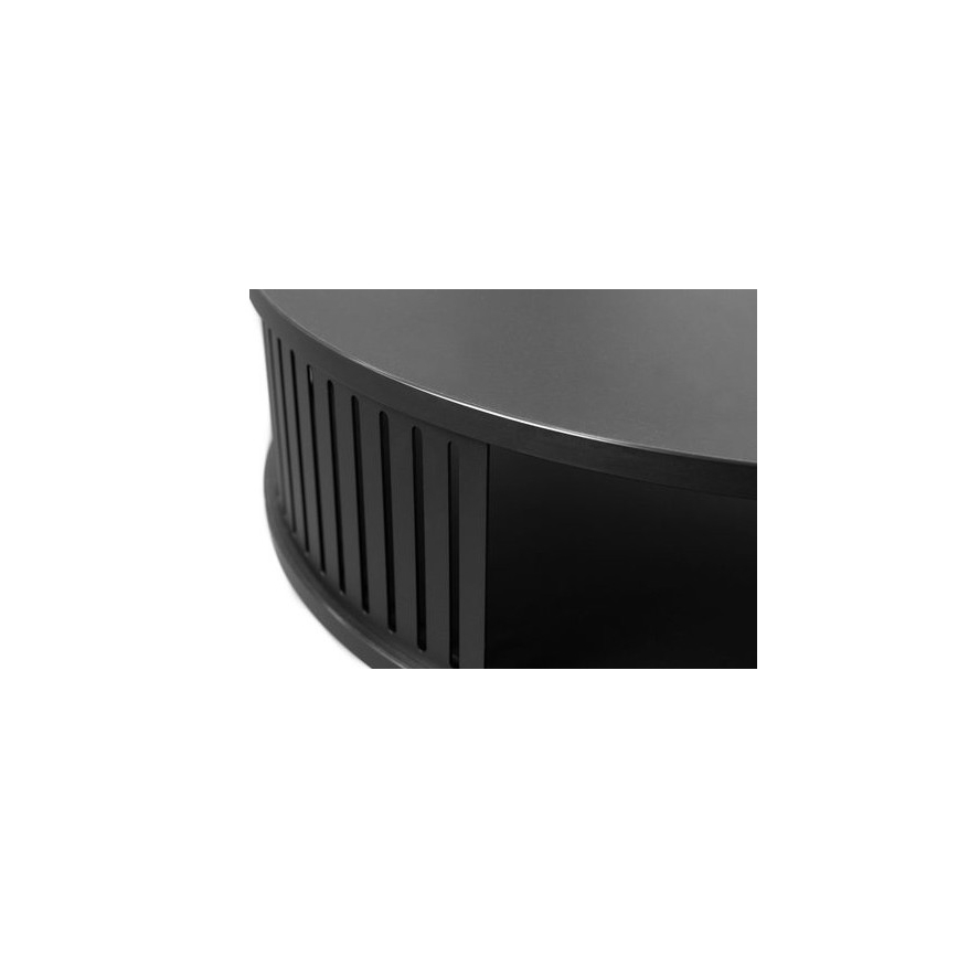 Table basse ROENNI 44x75 cm noir/doré chêne