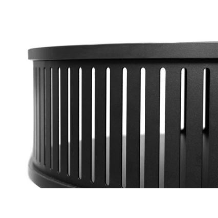 Table basse ROENNI 44x75 cm noir/doré chêne