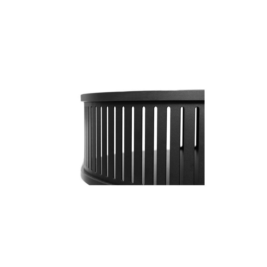 Table basse ROENNI 44x75 cm noir/doré chêne