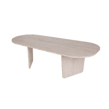 Table basse ROND 130 x 65 cm beige