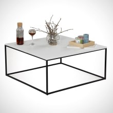 Table basse ROYAL 43x75 cm noire/blanche