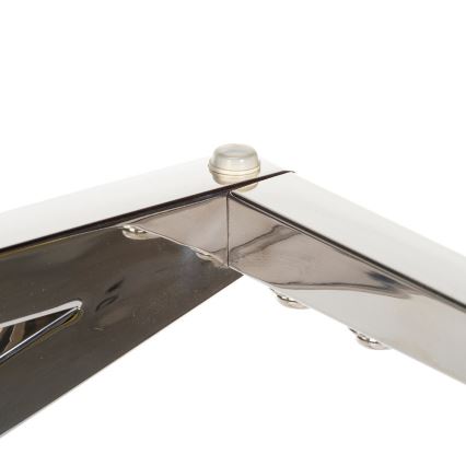 Table basse SALIBA 50x50 cm chrome brillant/transparent