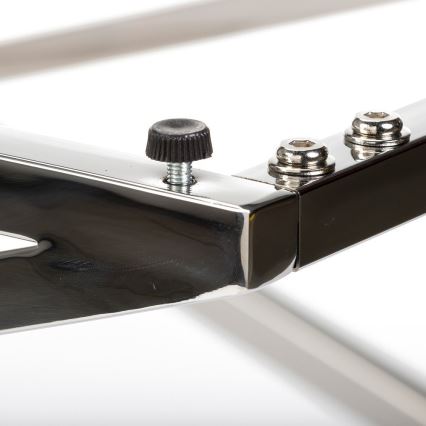 Table basse SALIBA 50x50 cm chrome brillant/transparent