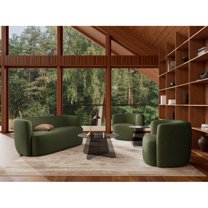 Table basse SANOS 80 cm gris fumé