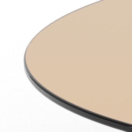 Table basse SANOS 80 cm marron fumé