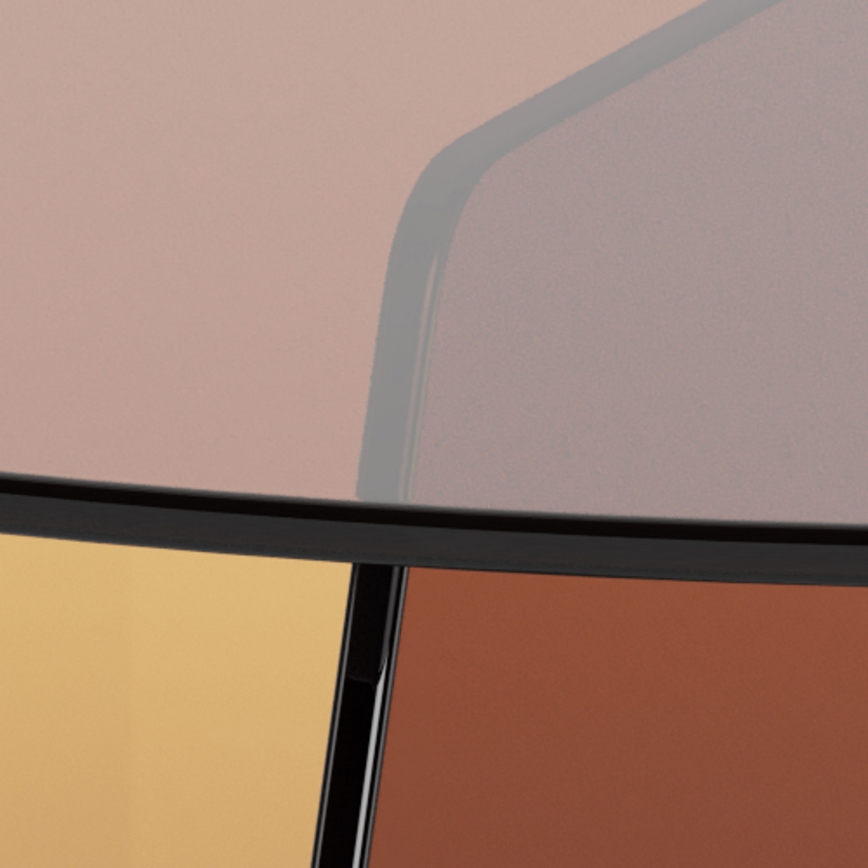 Table basse SANOS 80 cm marron fumé