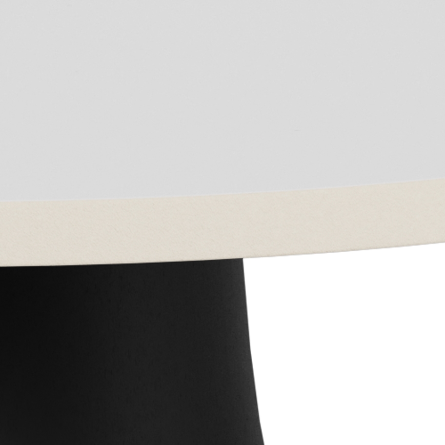 Table basse SANTORINI, Ø 45 cm, blanc/noir/céramique