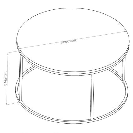 Table basse STARTIS 80x45 cm noir