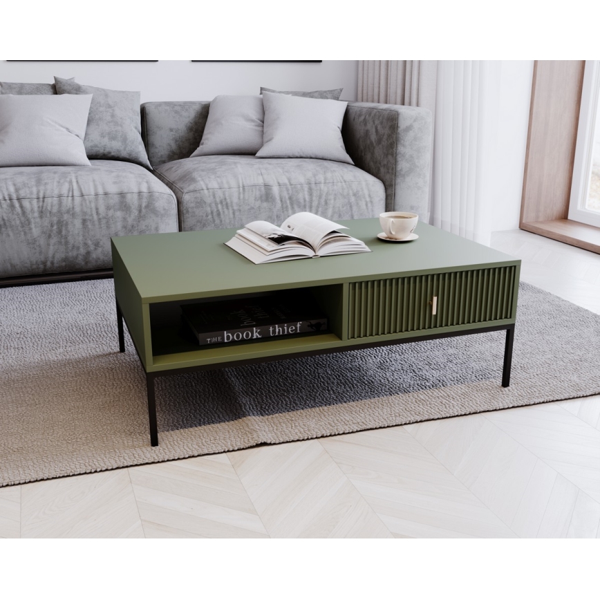 Table basse SUE verte/noire