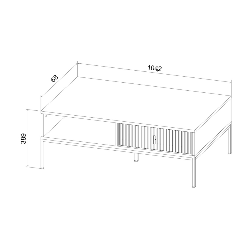 Table basse SUE verte/noire