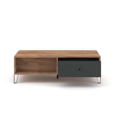 Table basse SULA chêne craft/noir