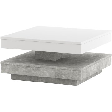 Table basse TIMO blanc/gris béton