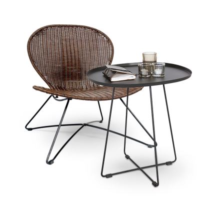 Table basse TINA 51x42 cm noir